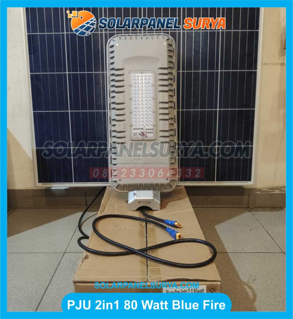 Jual Lampu Tenaga Surya Two In One 80 Watt Blue Fire | PJU Solar Cell ...