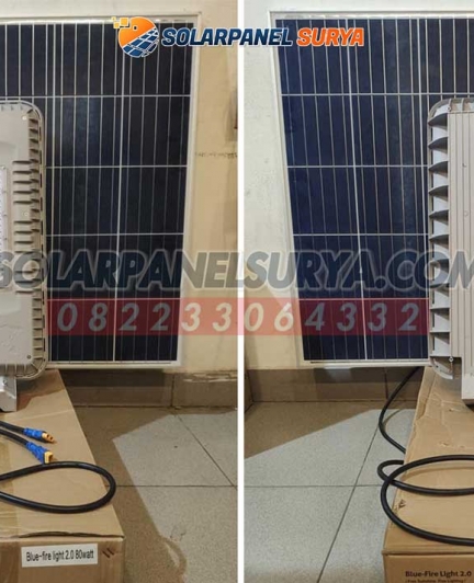 Jual Lampu Tenaga Surya Two In One 80 Watt Blue Fire | PJU Solar Cell ...