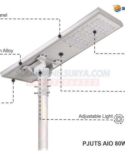 Jual Lampu Jalan PJU Solar Cell All In One 80 Watt Super Flex ...